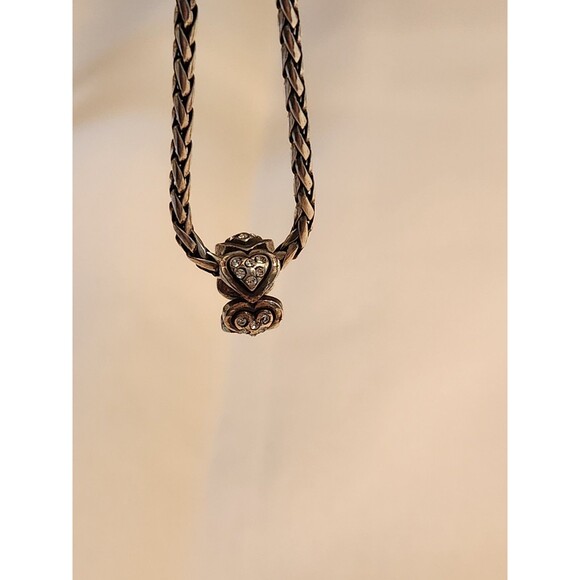 Brighton Jewelry - Brighton Corazon Spacer Bead Charm Silver Plated with Crystal Accents